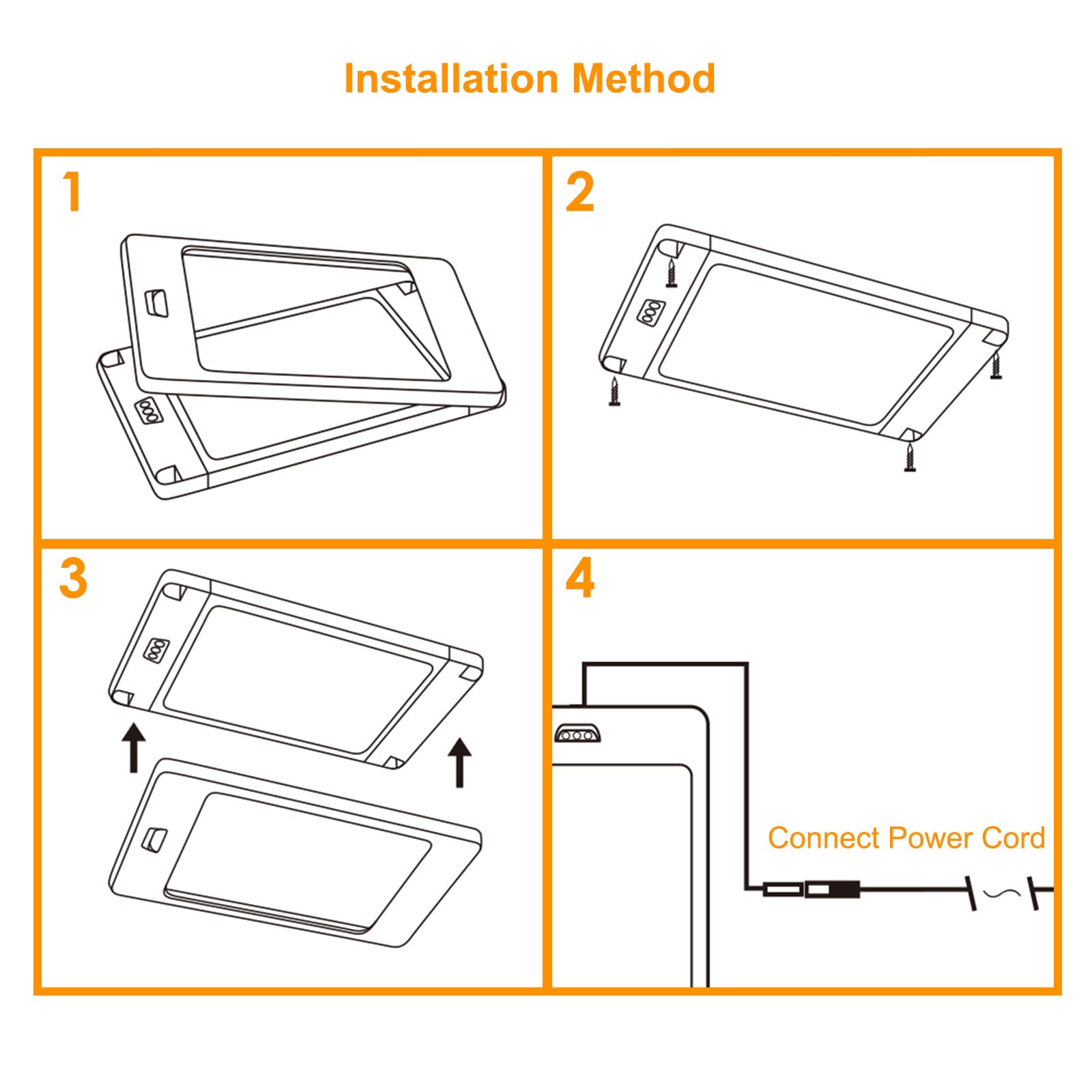 ENUOTEK 3er LED Küchenunterbauleuchten Schrankleuchten Flach | Arbeitsplattenbeleuchtung, Berührungsloser Sensor Schalter, Stufenlose Dimmfunktion, 5W 450Lm, Neutralweiß 4000K