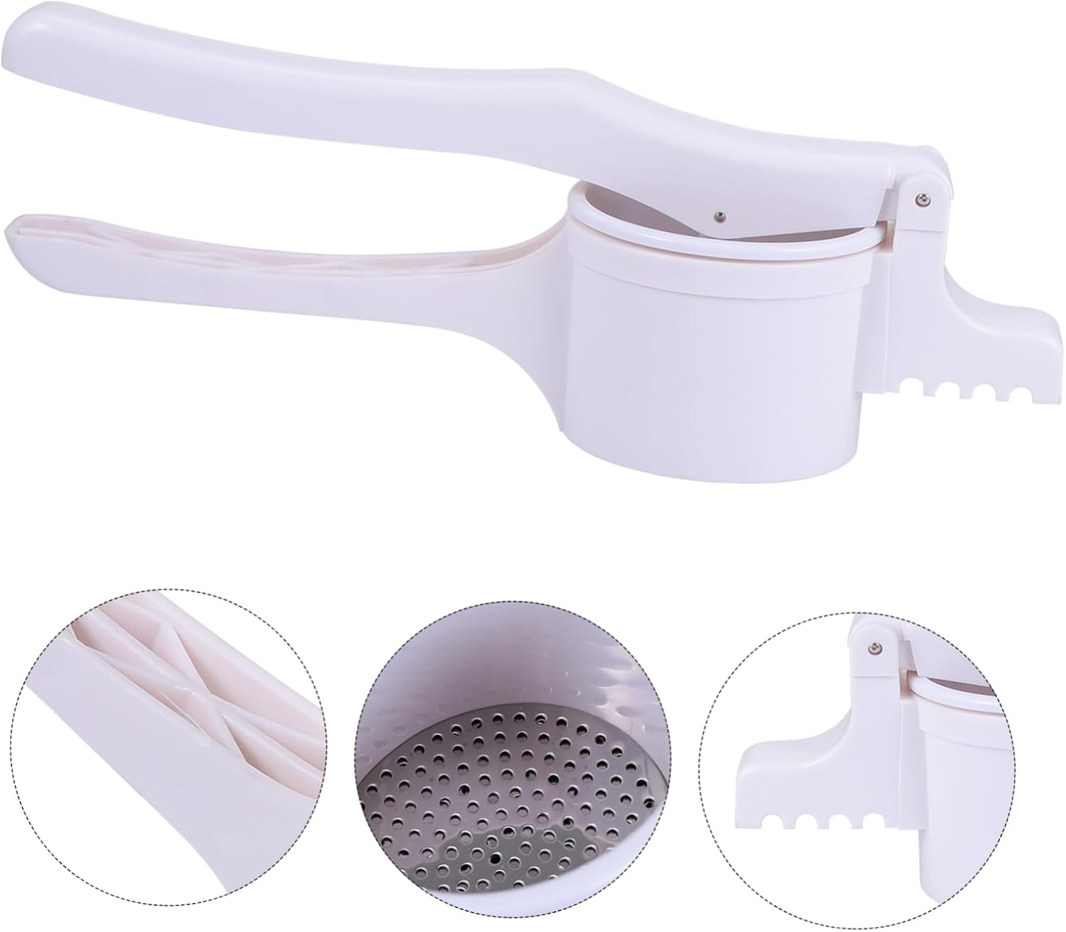 Practical Potato Masher and Ricer with Non Slip Grip Stainless Steel and Abs Kitchen Gadget Lightweight Manual Press Tool for Home Cooking