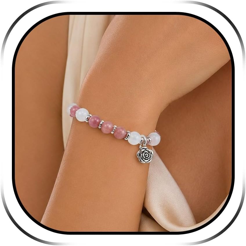 Birthday Bracelets Beaded Bracelet Pink Bracelet Gifts Jewelry