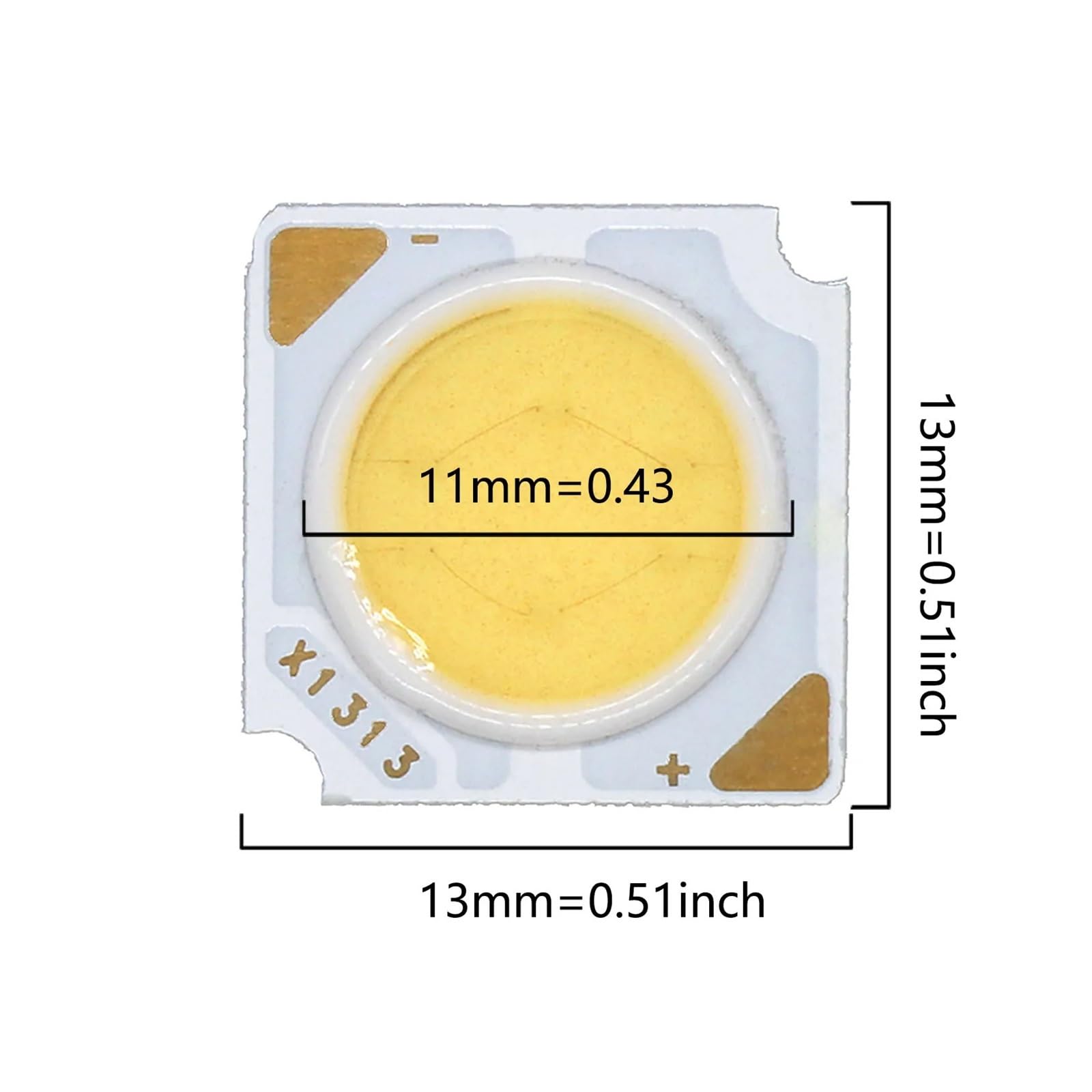 Lampe de Table for projecteur, Tube d'ampoule LED, peut utiliser la puce COB Bridgelux 1313, perles Diodes 3w 5w 7w 10w 12w 15w 18w 300mA, 5 pièces(White light,12w 300mA 5pcs)