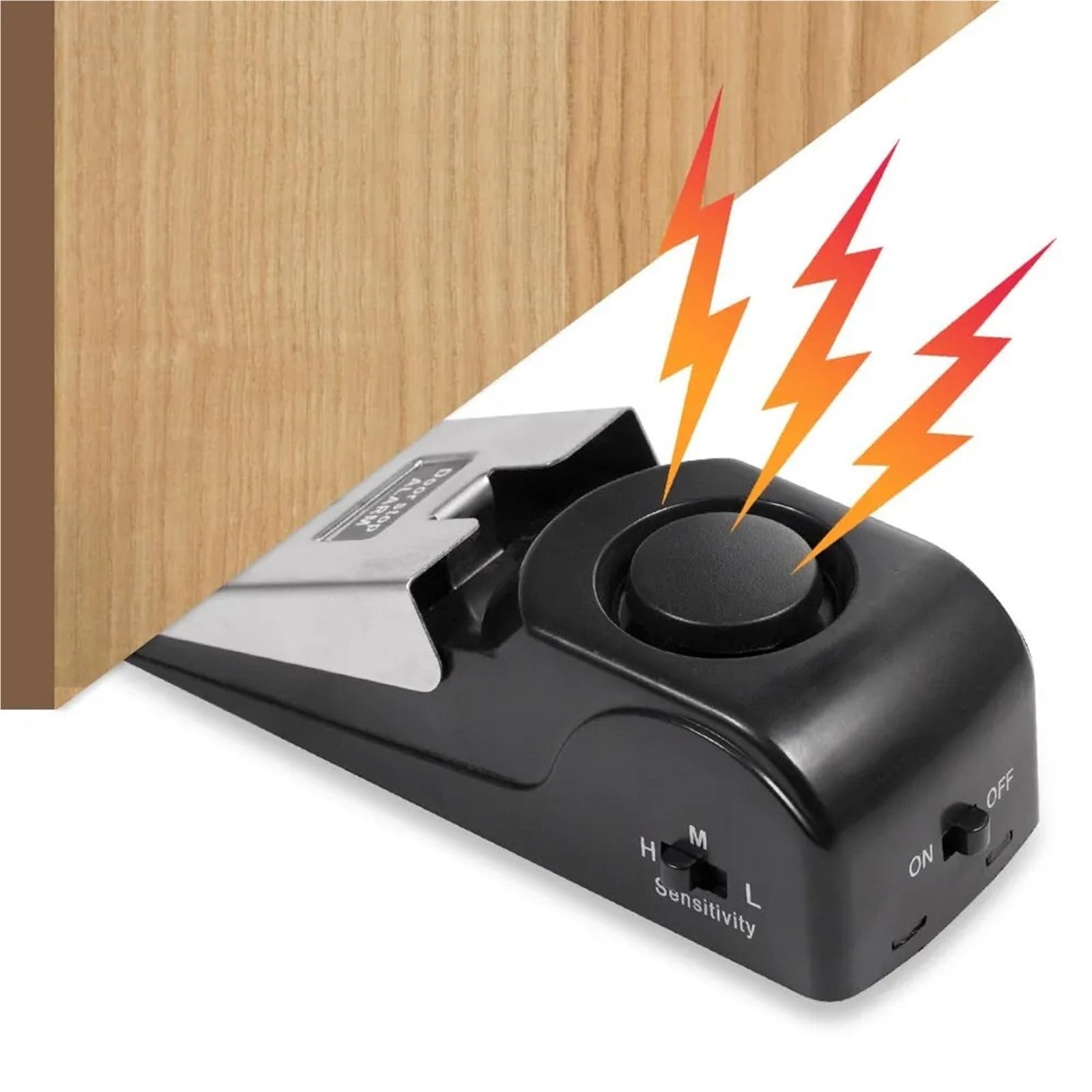 Tope Para Puerta Con Alarma Paquete de 2 alarmas tope puerta inalámbricas 120 dB