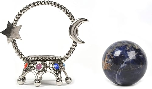 Miniatura 6 de Justinstones Piedra de sangre africana, esfera lunar, superficie luna, textura de 1.575 in, bola de piedras preciosas de cristal curativo,