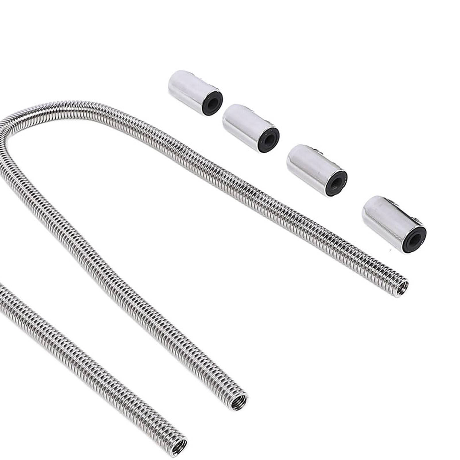 Qqmora Kit Tubo Flessibile del Radiatore del Liquido di Raffreddamento Raffreddamento Efficiente Design Flessibile per Veicoli Universali Acciaio Inossidabile 44 Pollici (Argento)