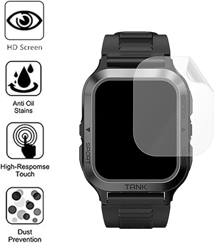 Miniatura 5 de Protector de pantalla compatible con AMAZTIM M2 (paquete de 6) Película transparente PET de cobertura completa compatible con KOSPET M2 1.85" Smart