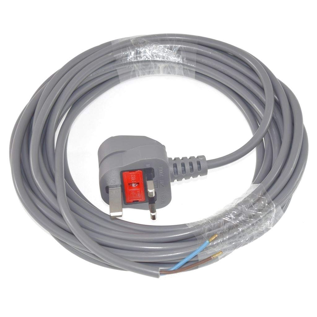 Ufixt Grey Replacement Mains Cable Flex 10M Compatible With Dyson Dc01 Upright Vacuum Cleaner 13A Plug Lead