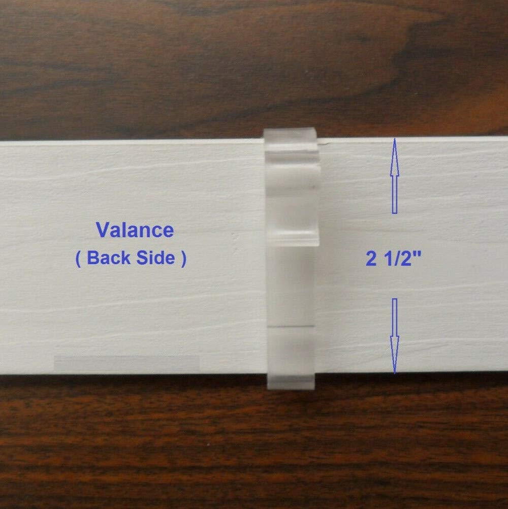 Fermatende Trasparenti Per Mantovana 6,4 Cm - Clip In Plastica Nascoste Per Tende - Confezione Da 10 Pezzi