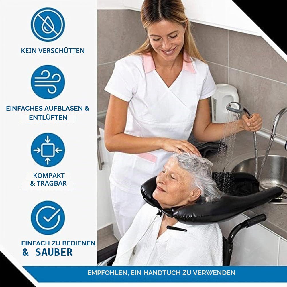 Aufblasbares Haarwaschbecken, Shampoo Pad Tragbares Haar-Shampoo-Becken Ausrüstung Beauty Mobiles Waschbecken, Schwangere Frauen, ältere Menschen