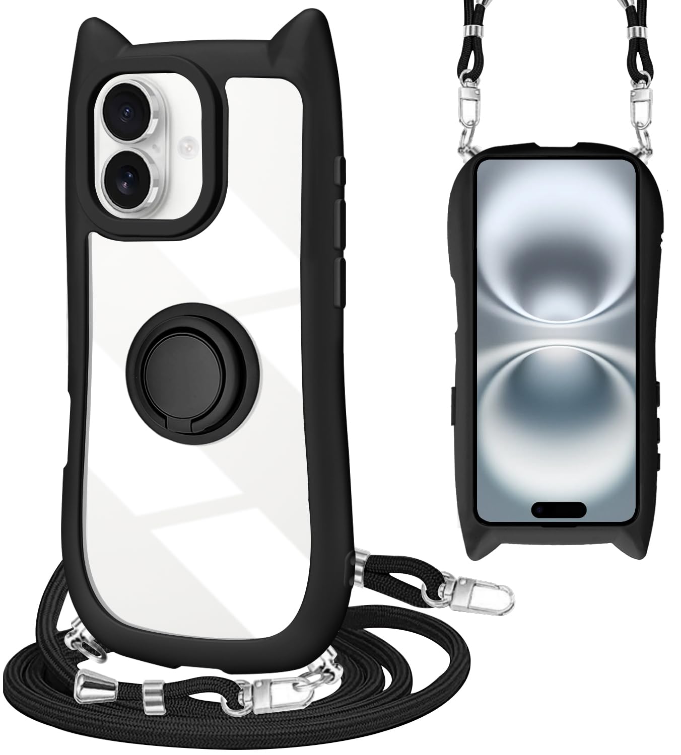 Amazon.co.jp: ZHIYIJIA iPhone 16 専用 ケース ショルダー クリア