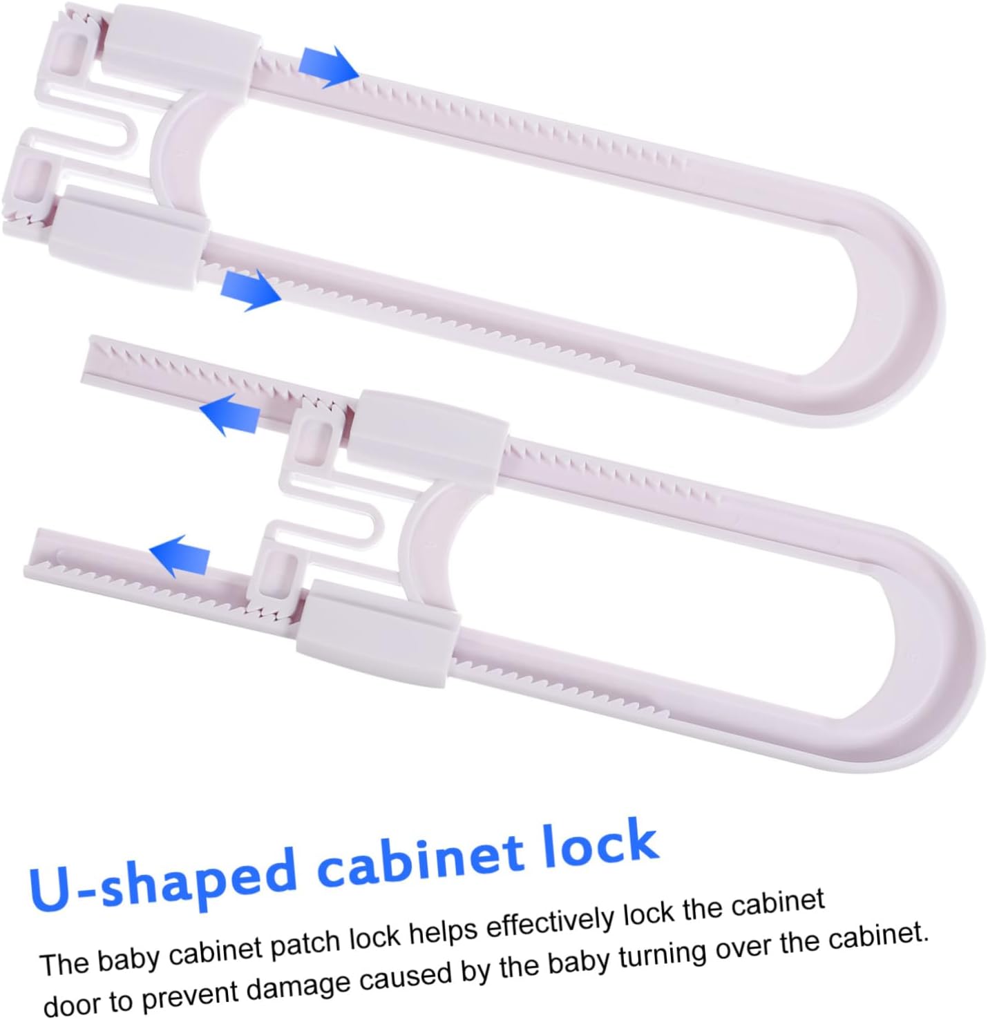 15pcs Adjustable U-shaped Childproof Cabinet Handles for Toddlers Easy Install Locks to Keep Boys and Girls Safe from Cabinets