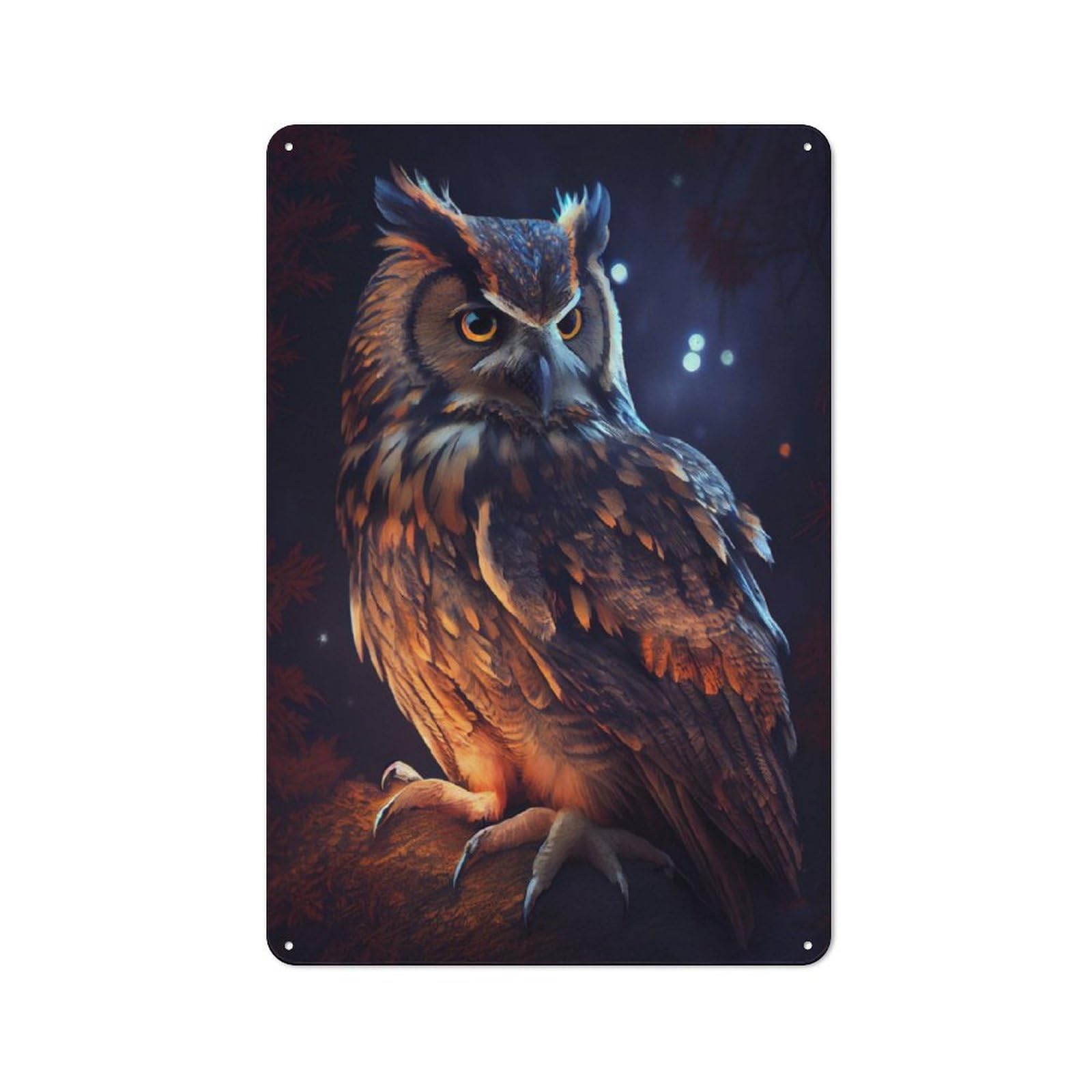 Everyday Owl Lighting Metal Gift Sign 30x20cm, Room Wall Plaque for Home, Shop, Pub Or Studio Wall