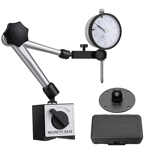 Neoteck Dial Indicator Gauge Set with Dial Gauge and Magnetic Base 0-1 ...
