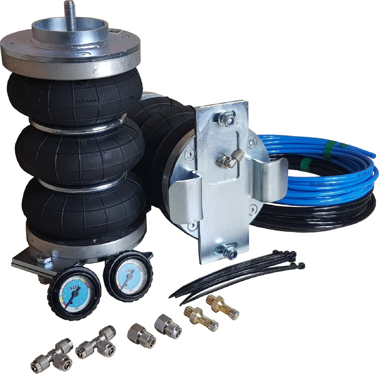 Sospensione pneumatica per camper Z6 incl. cruscotto con manometro specifico per veicolo adatto per FIAT Ducato/Peugeot Boxer/Citroen Jumper (tipo 250) dal modello 07/2006-oggi