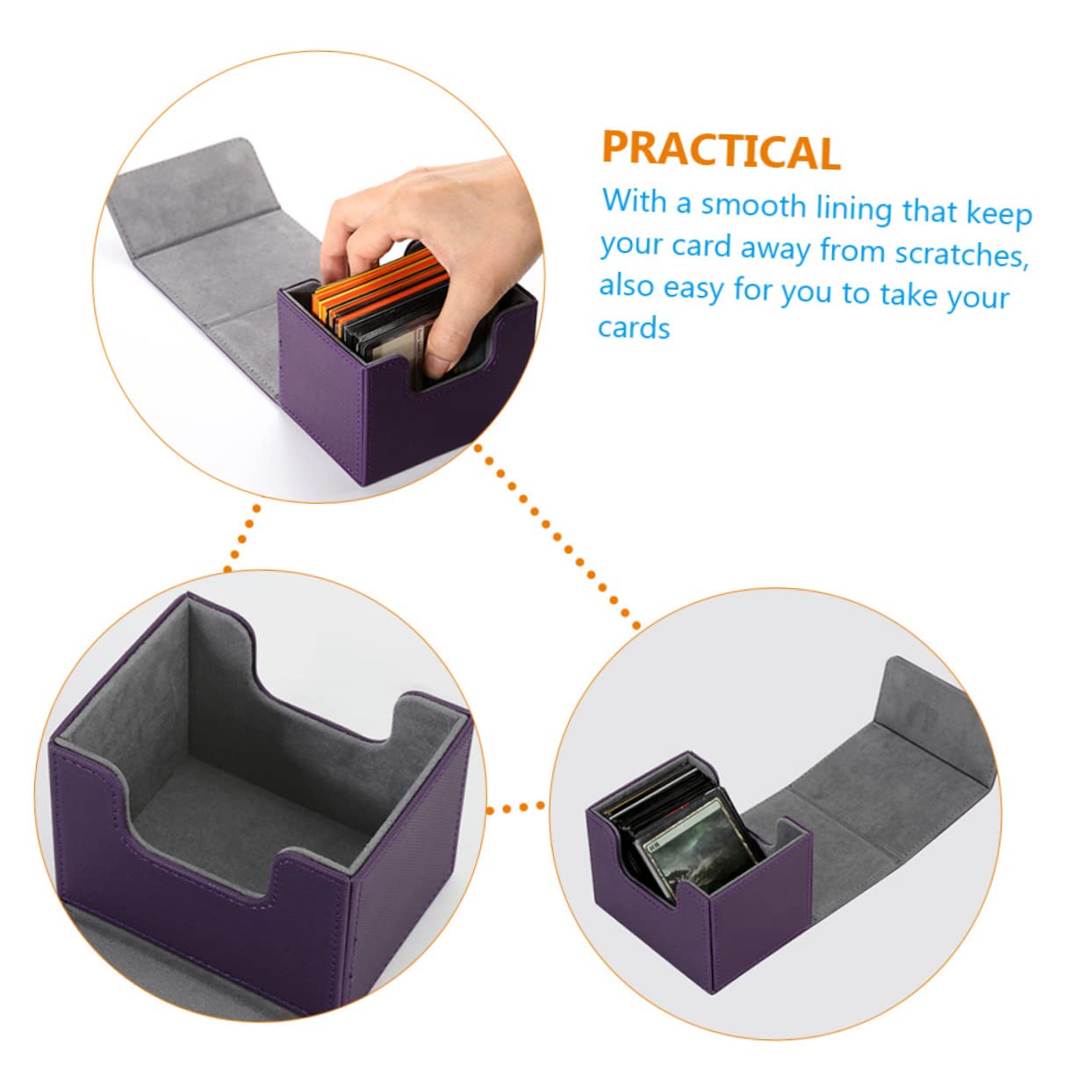 UPKOCH 2pezzi Scatola Porta Carte Collezionabili Pu Organizer Per Giochi Di Carte Design Compatto Con Scomparti Per Materiale Sicuro e Affidabile Per Appassionati Di Giochi