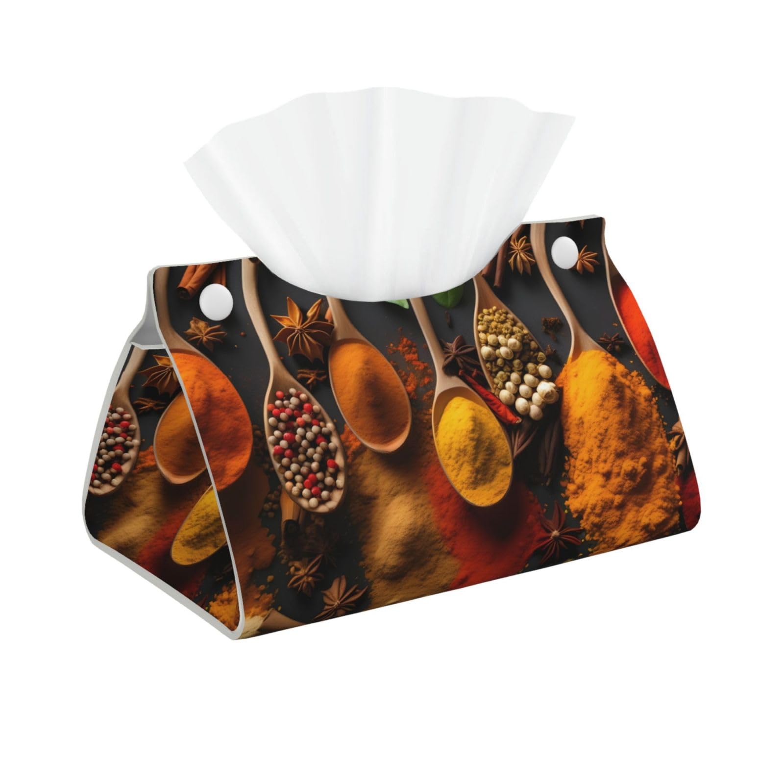 Spices Print Long Tissue Box Cover Tissue Dispenser Box For Living Room, Office, Car, Bathroom