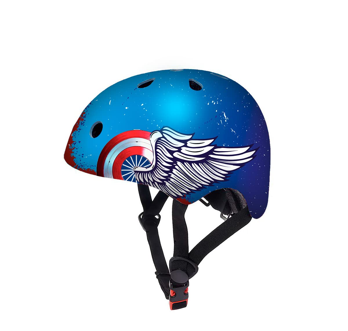 Casco infantil ajustable DEQUBE con diseño de alas para niños de 2 a 7 años 8
