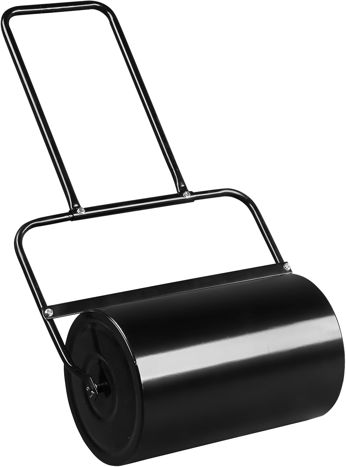 Tow Behind Push Lawn Roller with 16 Gallons Large Capacity Rounded Drum,Heavy-Duty Push Pull Steel Sod Rollers Yard Rollers with Removable Drain Plug and U Shaped Handle for Garden Backyard