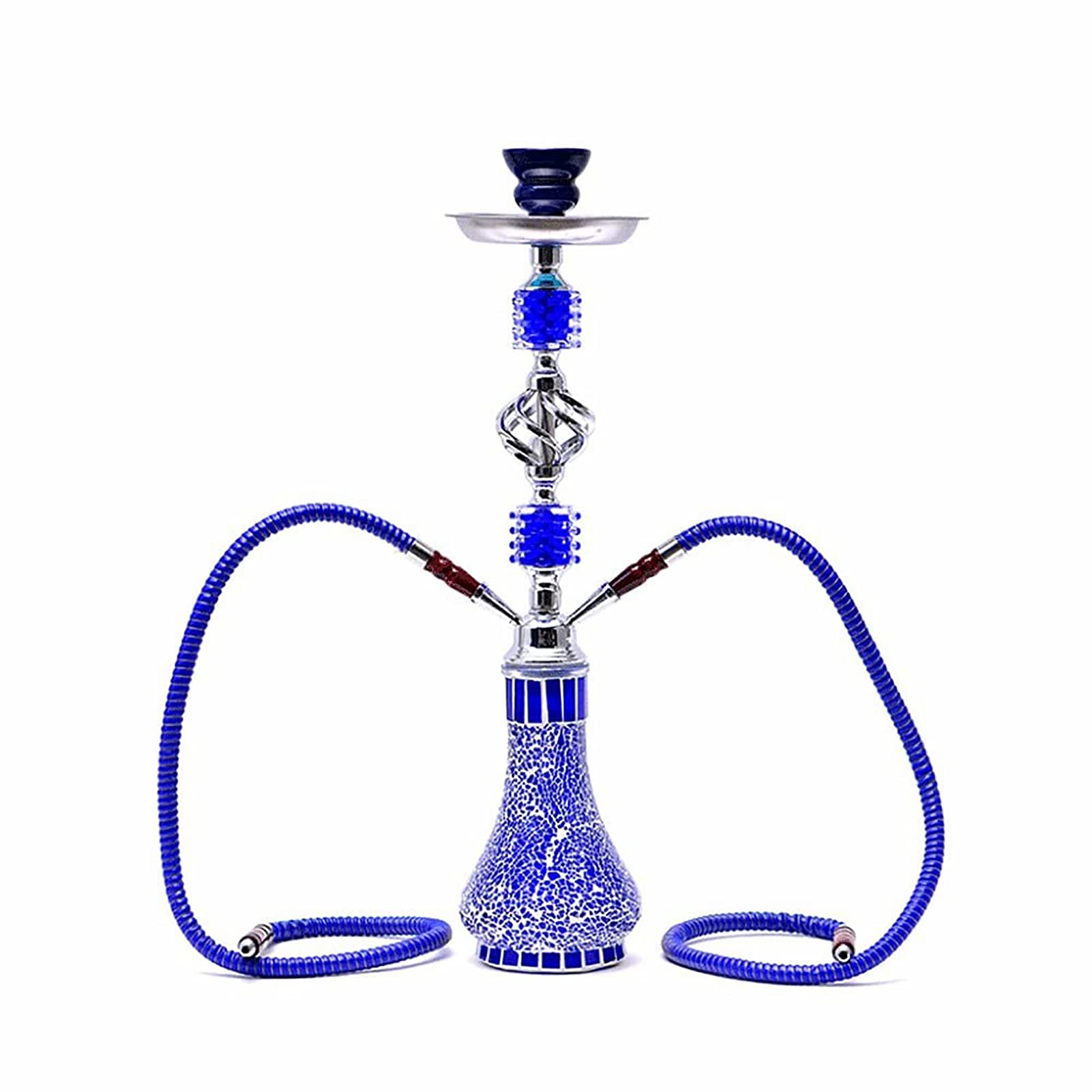 Kit De Cachimba Moderno, 2 Pipas De Agua De Manguera, Diseño Portátil Kit De Cachimba Moderno Con Accesorios De Cachimba, Adecuado Para Uso En El Hogar Y En Fiestas blue