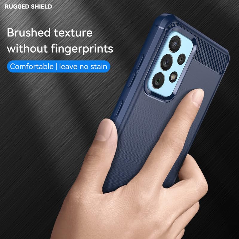Image of Hybrid Carbon Fiber Back Case for Samsung Galaxy A72 4G / A72 5G (Blue)