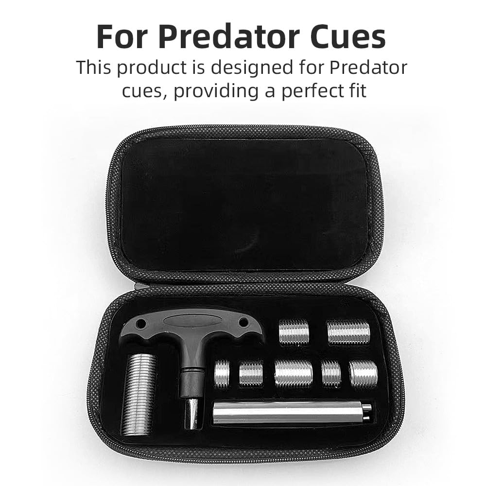 per Kit Bulloni Peso Stecca Predator - Accessorio Regolazione Peso Stecca da Biliardo - Kit Regolazione Peso Stecca da Biliardo con Strumento Maniglia Staccabile
