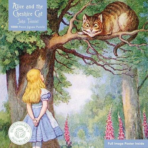 Adult Sustainable Jigsaw Puzzle Alice and The Cheshire Cat: 1000-pieces. Ethical, Sustainable, Earth-Friendly