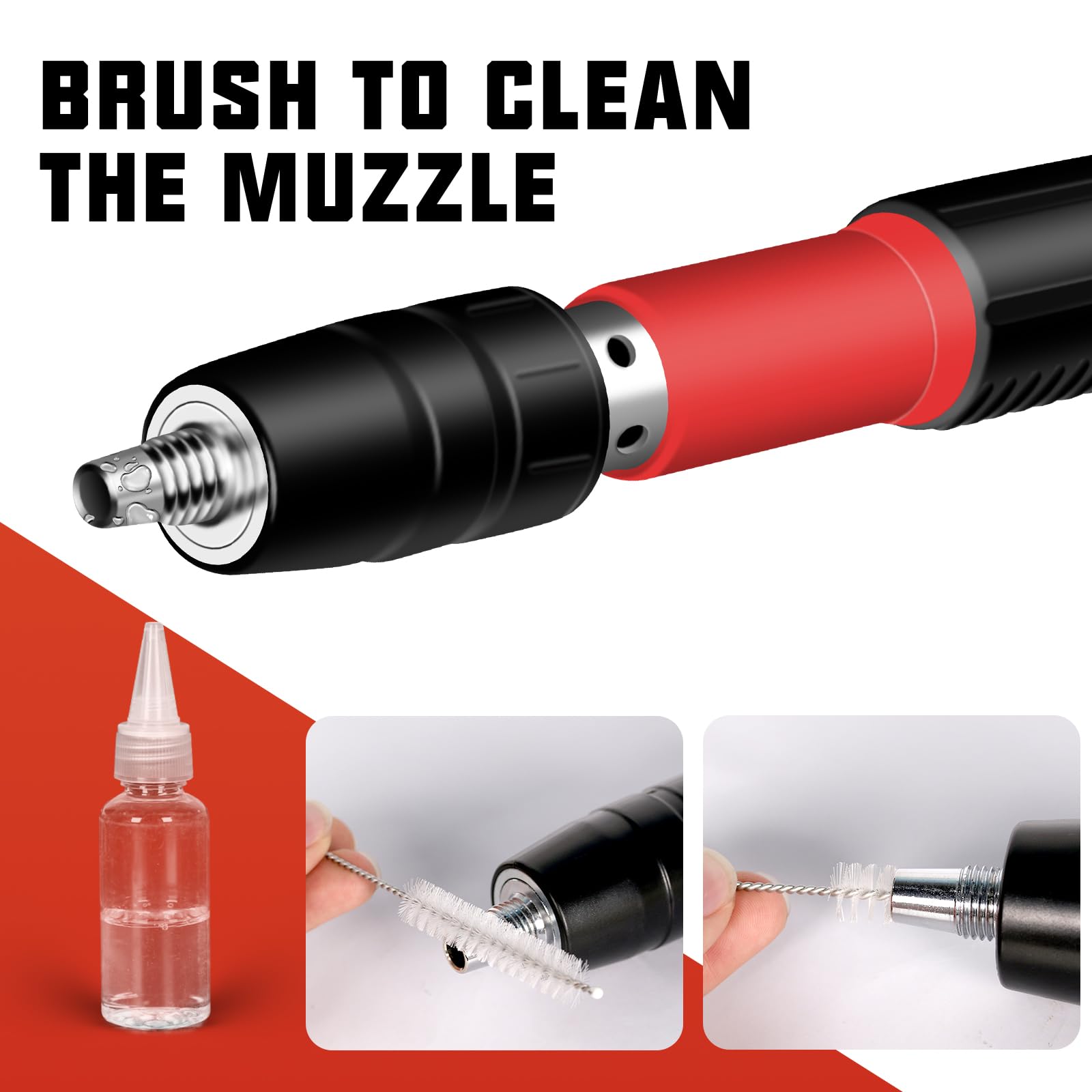 Sparachiodi Pistola Sparachiodi con 100 Chiodi Tondi, Mini Sparachiodi Manuale per Cemento e Ferro Attrezzo per Rivettare le Pareti, Portatile Nail Gun con Occhiali di Protezione, per Fissare Chiodi