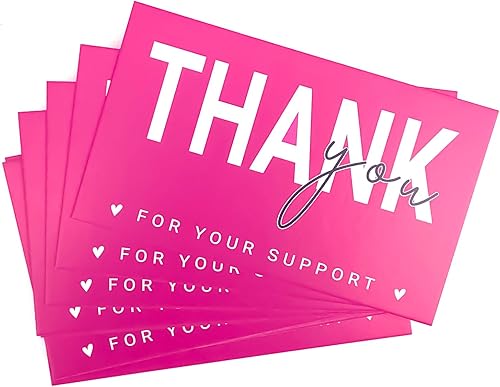 Miniatura 8 de RXBC2011 Gracias por su tarjeta de apoyo Tarjetas de agradecimiento al cliente Paquete de felicitación Inserto para negocios en línea paquete de 100