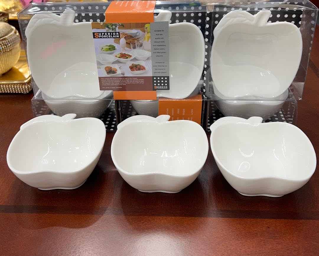 Amazon.com | van wyck 3PC Apple Plates Porcelain Condiment Set