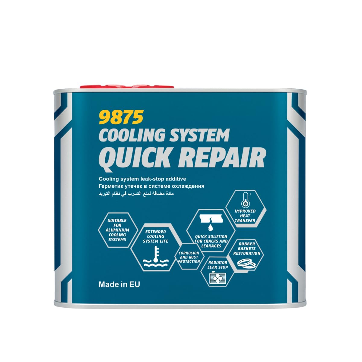 MANNOL 9875 Cooling System Quick Repair Radiator System Leak Stop ADDITIVE Imported from Germany 500 ML