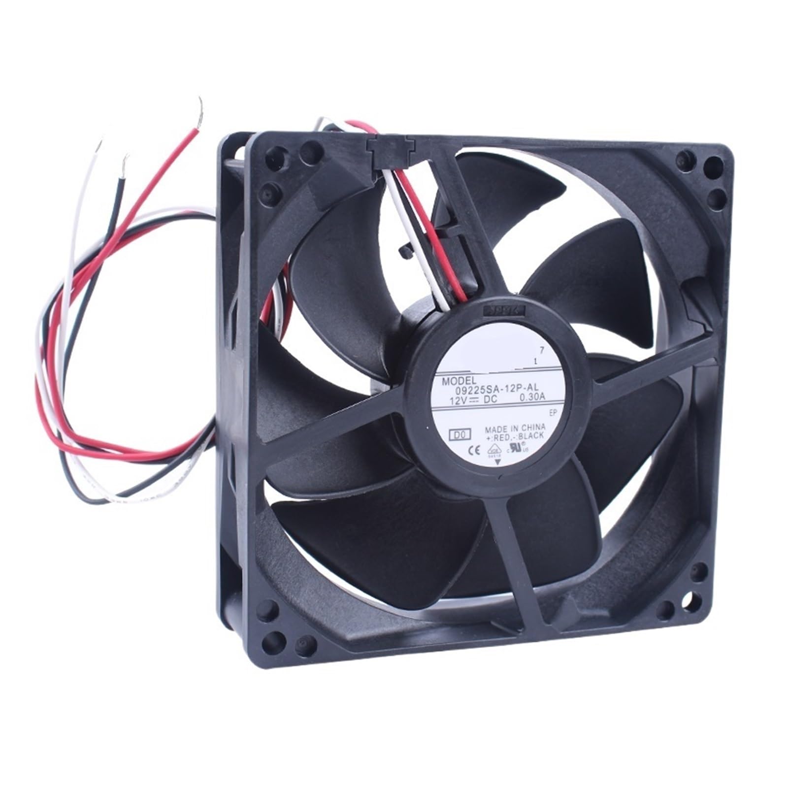Ventilateur 12V 09225SA-12P-AL DC 0,30A de 90x90x25 mm à 3 fils