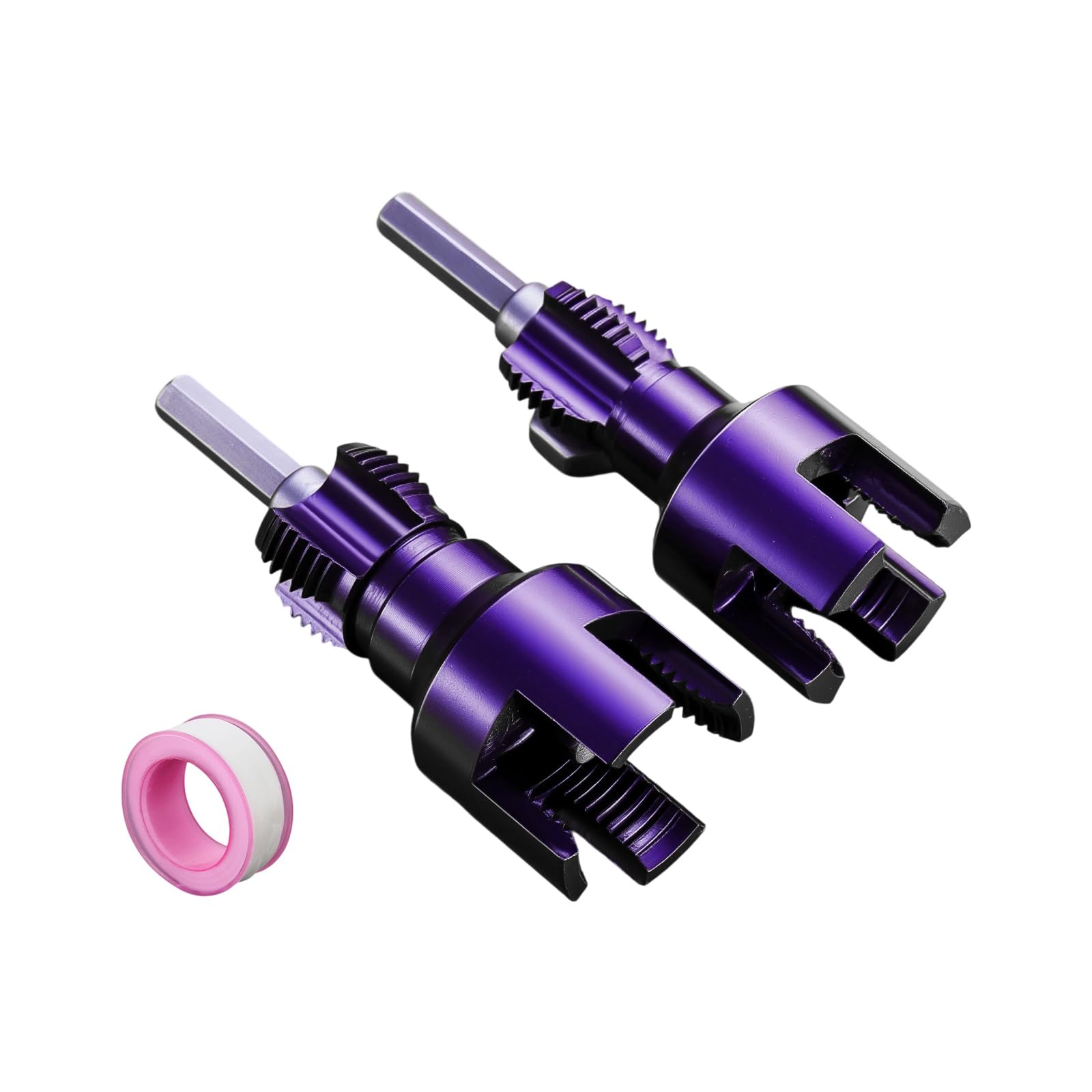 Buxuaaaa 1/2 ' ' 3/4 ' ' Internal External Threading Machined For Pipe Ergonomic Hexagonal Shank Professional Tool 1 Pair Double Purpose Pipe Threader