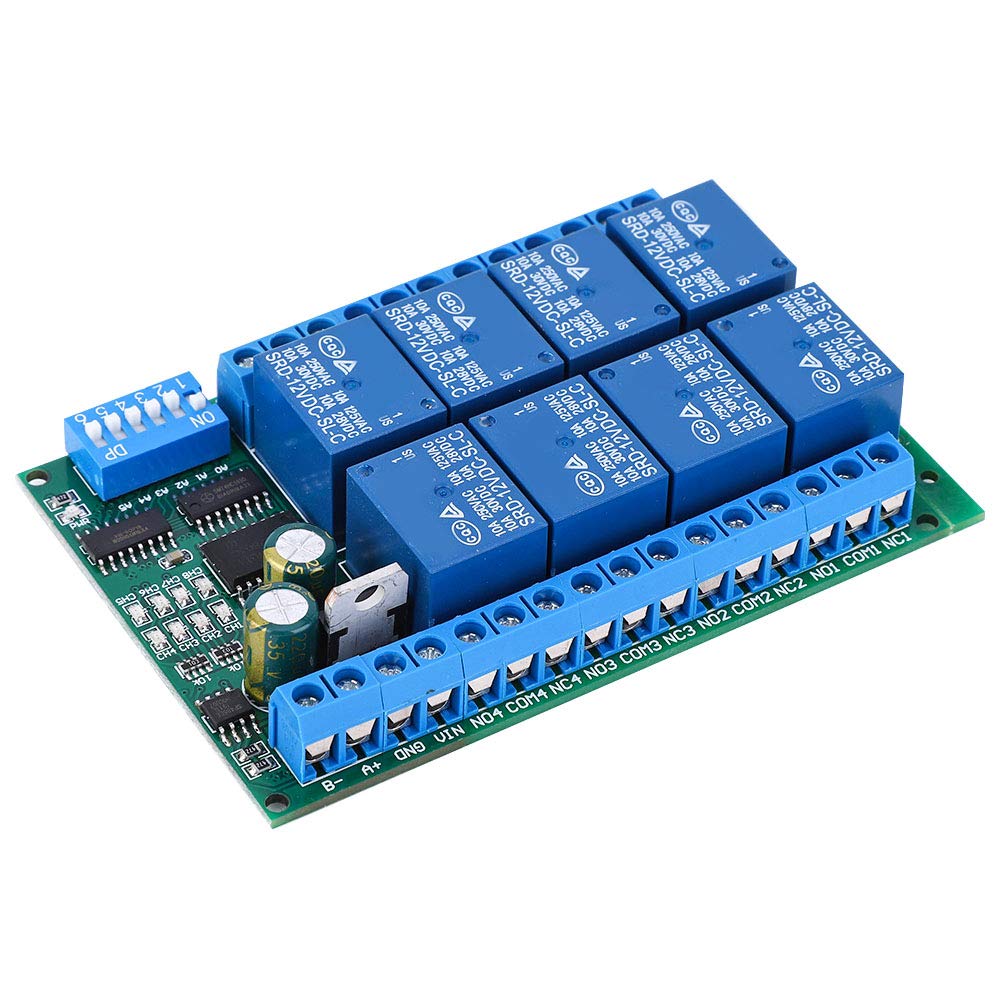 Relè scheda modulo di controllo apparecchi di distribuzione e controllo dell'energia relè programmabile per relè a 8 canali DC 12V