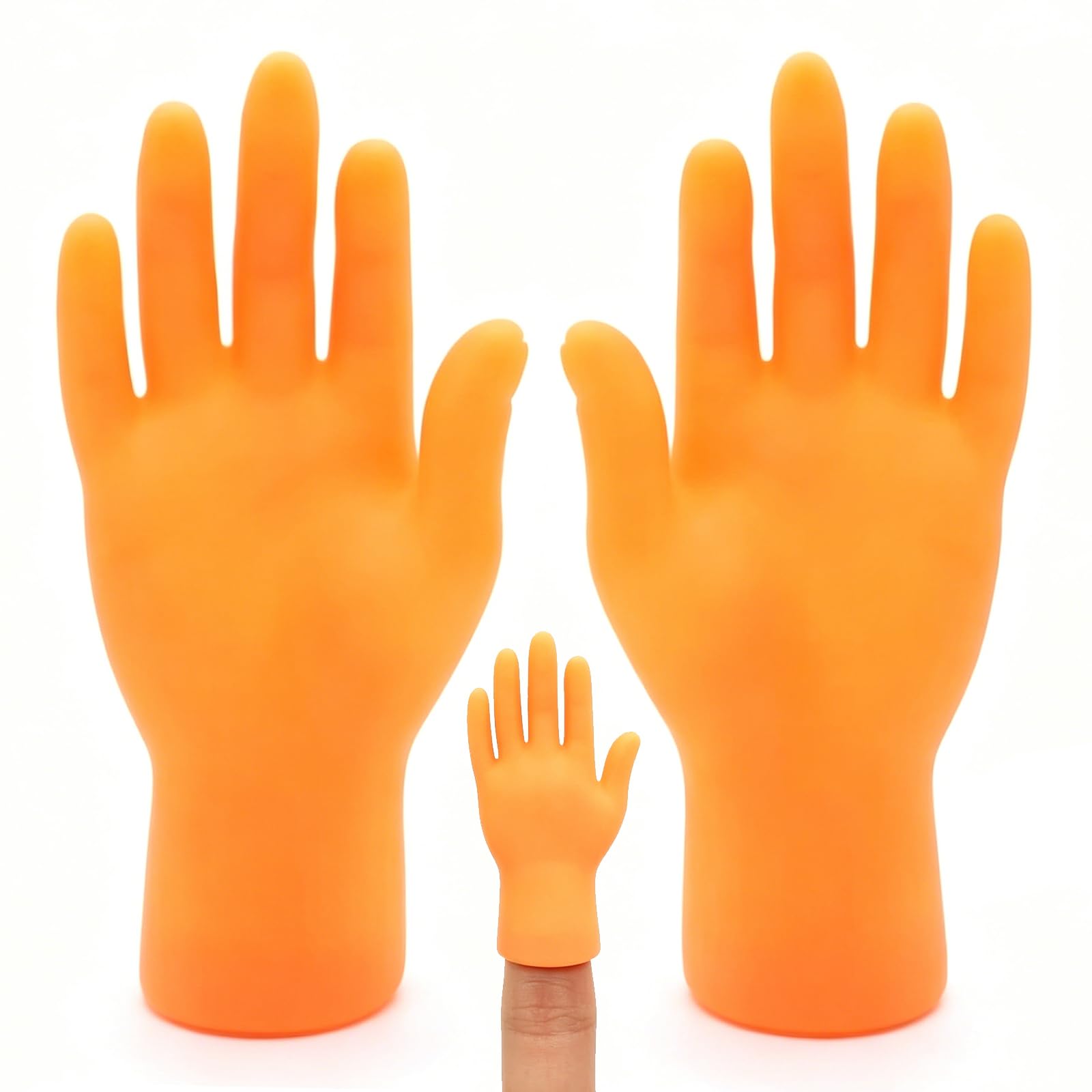 10 Pcs Tiny Hands Finger Puppets Mini Rubber Hands Joke Toy