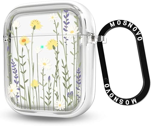 Miniatura 187 de MOSNOVO Funda protectora transparente para AirPods Pro 3, con anillo de metal duro de lujo de doble capa a prueba de golpes, diseñado para AirPods