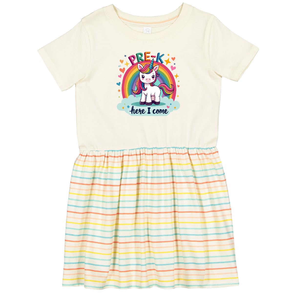 inktastic Pre-K Here I Come Unicorn Girls Toddlers Kids Back to Toddler Dress