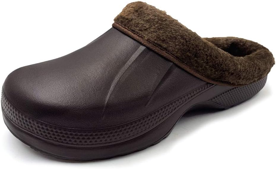 Fur Lined Clogs Fleece Garden Slippers House Home Winter Clogs Shoes