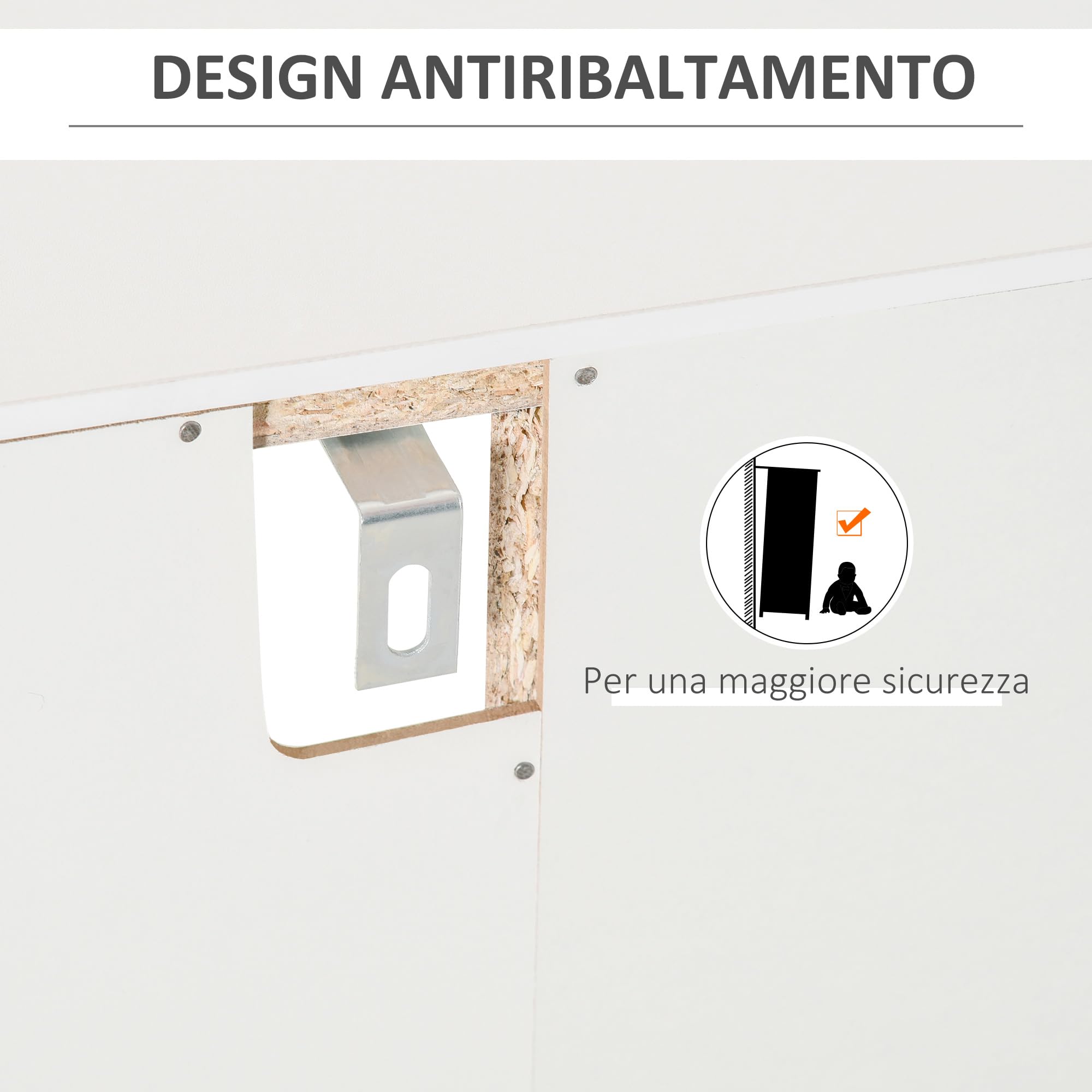 HOMCOM Mobile Portabottiglie per 20 Bottiglie, Porta Vini con Anta in Vetro, Cantinetta Portabottiglie con Porta Calici e Armadietto, 80x36x85 cm, Bianco