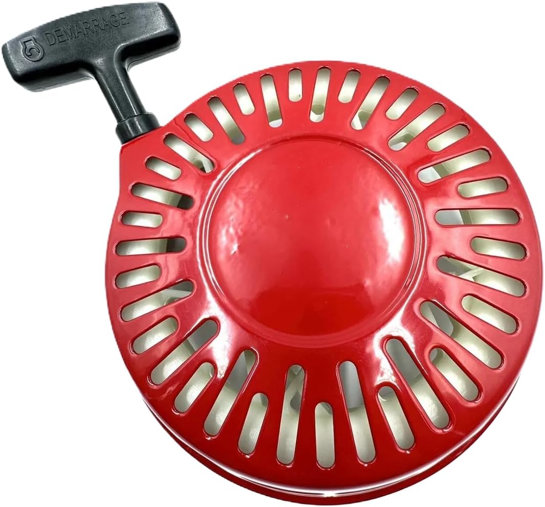 KINDZA Fan Cover for Honda GX270/GX240 Recoil Starter Assembly for Honda GX270 GX240 Recoil Starter with Fan Cover for Honda GX270 GX270 with Bolts (Recoil Starter+Fan Cover, Red)