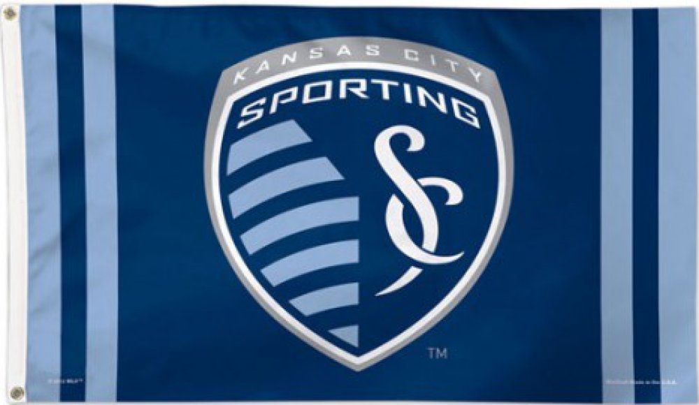 Flaggenfritze Flagge MLS Sporting Kansas City - 90 x 150 cm + gratis Aufkleber