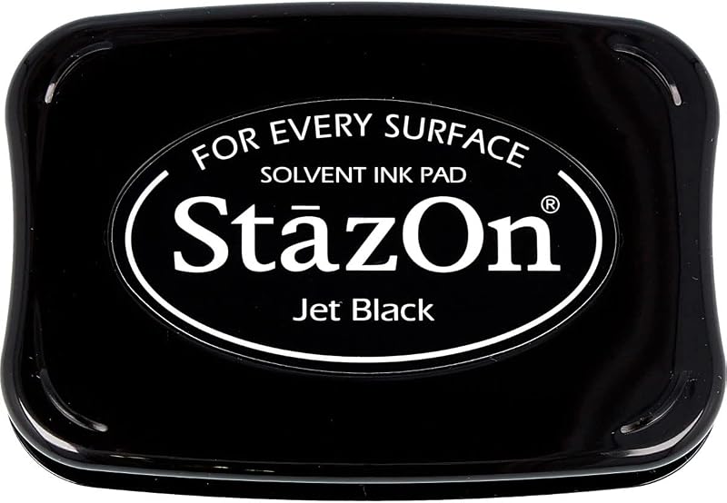 SZ000031 Full-Size StazOn Multi-Surface Inkpad, Jet Black | Adheres to all non-porous surfaces