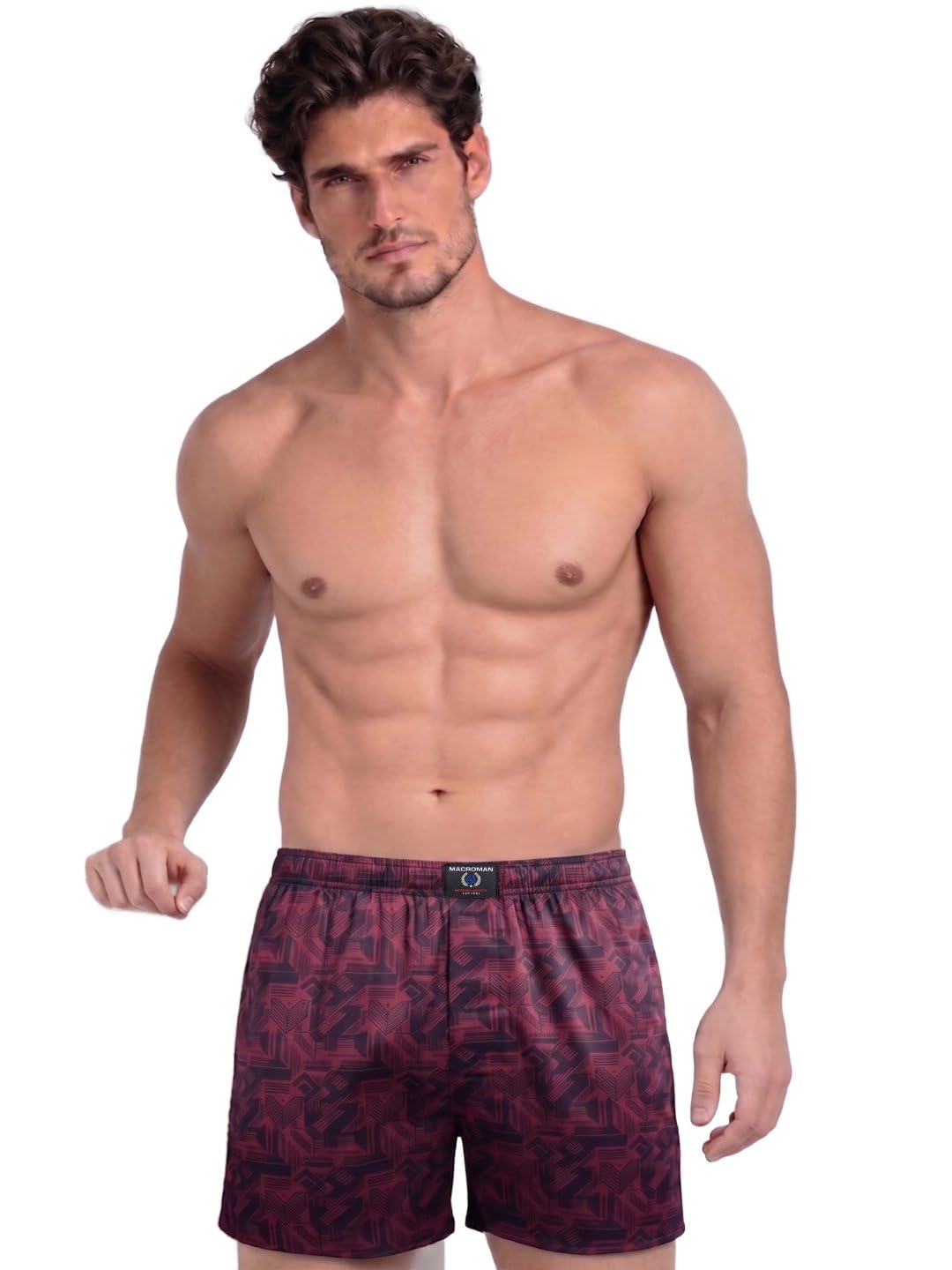 macroman m-series Men’s Printed Cotton Boxer Shorts with Side Pockets | 100% Combed Cotton Woven Fabric | Comfort Fit Innerwear, Sleepwear-picture-12