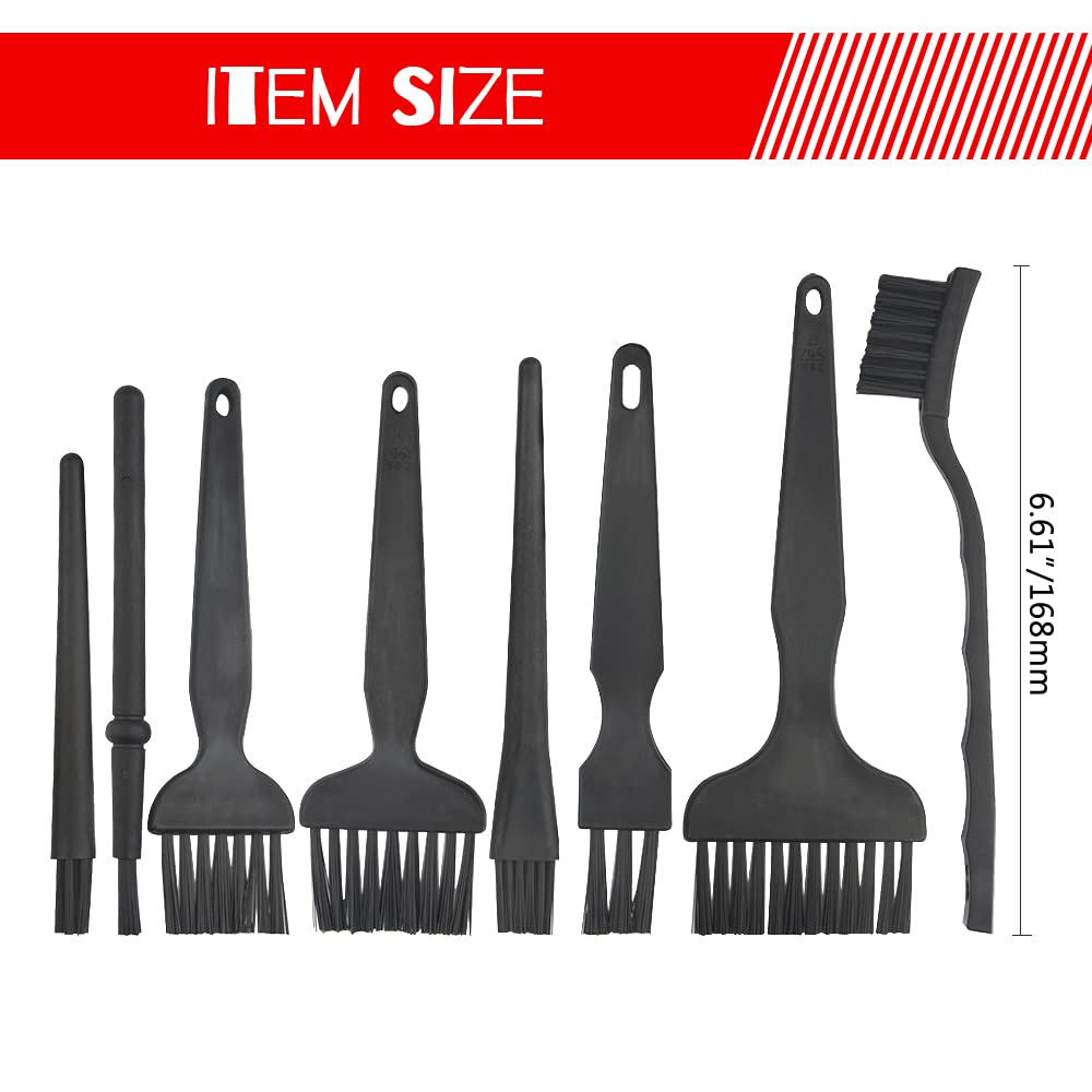 WMYCONGCONG 8 in 1 Keyboard Cleaning Brushes Kit Plastic Anti Static Cleaning Brushes Set Electronic Dust Cleaning Brush Small Dust Brush Portable Anti Static Brushes for Computer Camera - Image 2