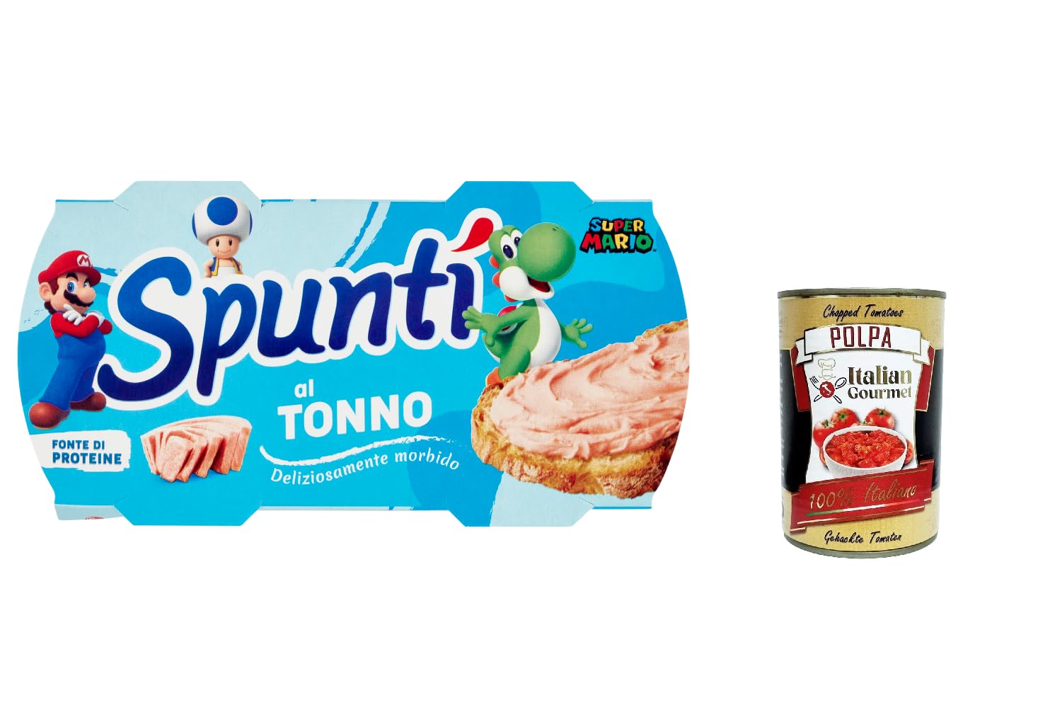 6x Simmenthal Spuntì al Tonno spalmabile Thunfisch streichbarer Snack (2 x 84g) 100% italienisch + Italian Gourmet polpa 400g