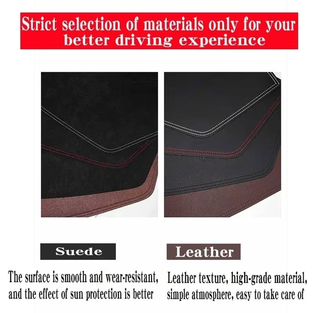 autopartes para Chrysler para Grand para Voyager G4 2001~2007 Cubierta para Salpicadero Coche Alfombrilla para Salpicadero Parasol Lhd Cuero Gamuza(RHD,Black Flannel)