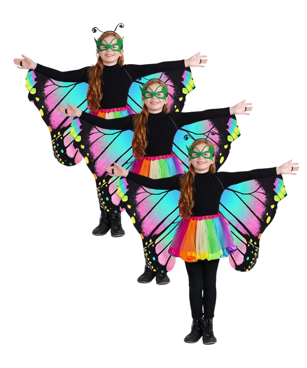 SNOOGG Pack of 3 Purple shades Fancy Dresses Dance Butterfly Wings,Soft Fabric Wings Costume for functions festival celebration competition and more (B0CQK83CCZ) Amazon Price History, Amazon Price Tracker