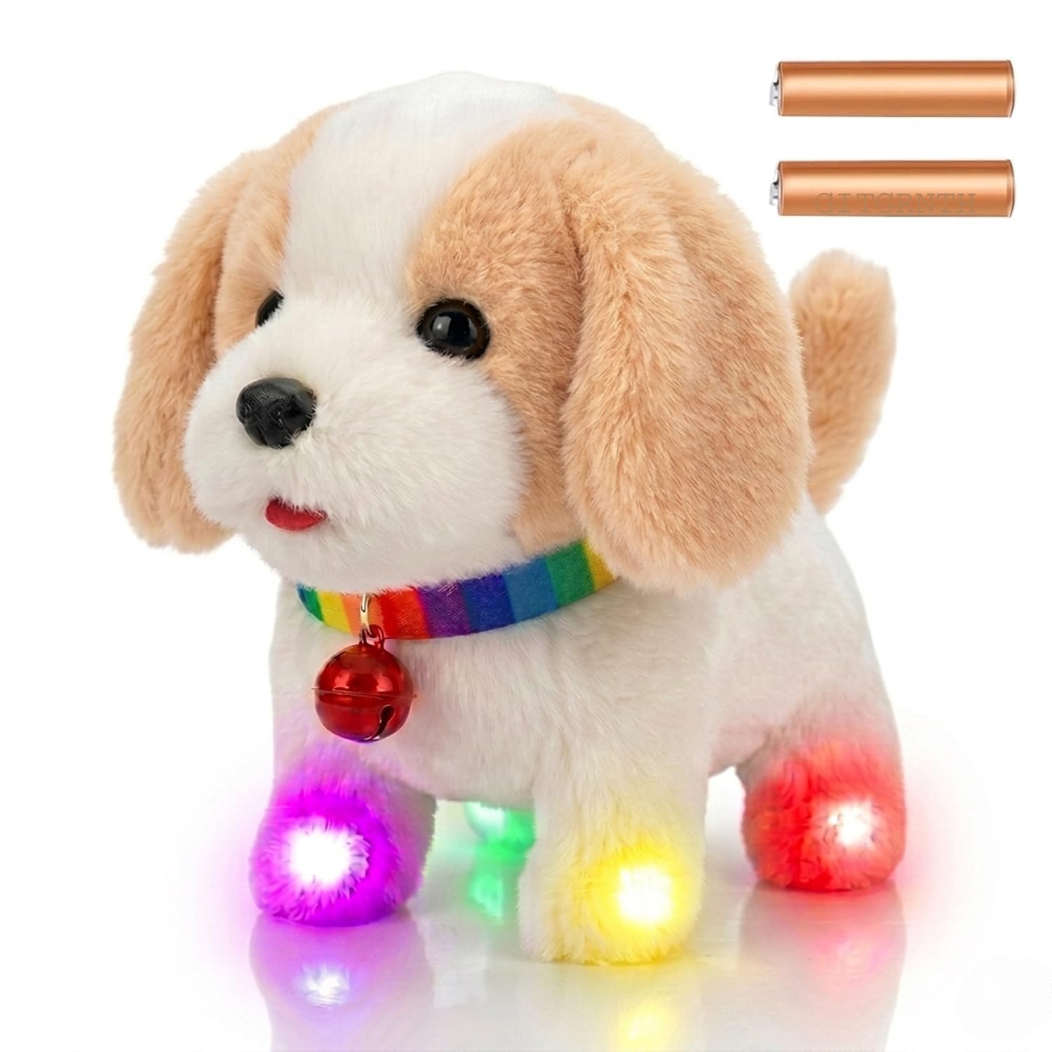 GITGRNTH Walking Talking Lighting Dog - Barking Puppy Dog Toy with Colorful LED Lights Musical Sound Toy Pet for Boys and Girls - Electronic Puppy for Kids - Toddlers Birthday Gift-picture-17