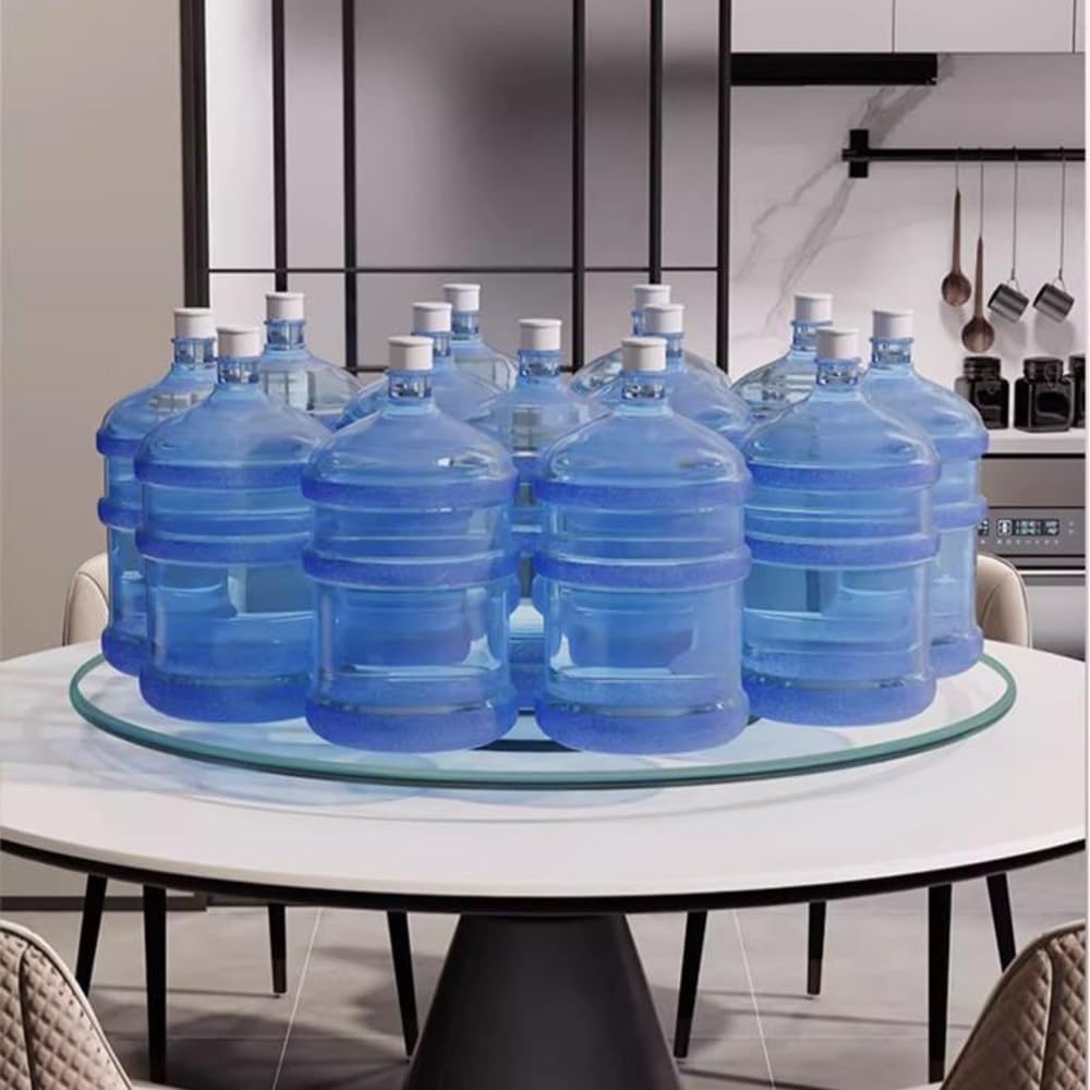 Plato Giratorio Grande De Vidrio Templado 7cm 80cm 100cm Redonda Mesa De Comedor Bandeja Giratoria Lazy Susan Bandeja De Servicio Transparente(28 inch(70cm))