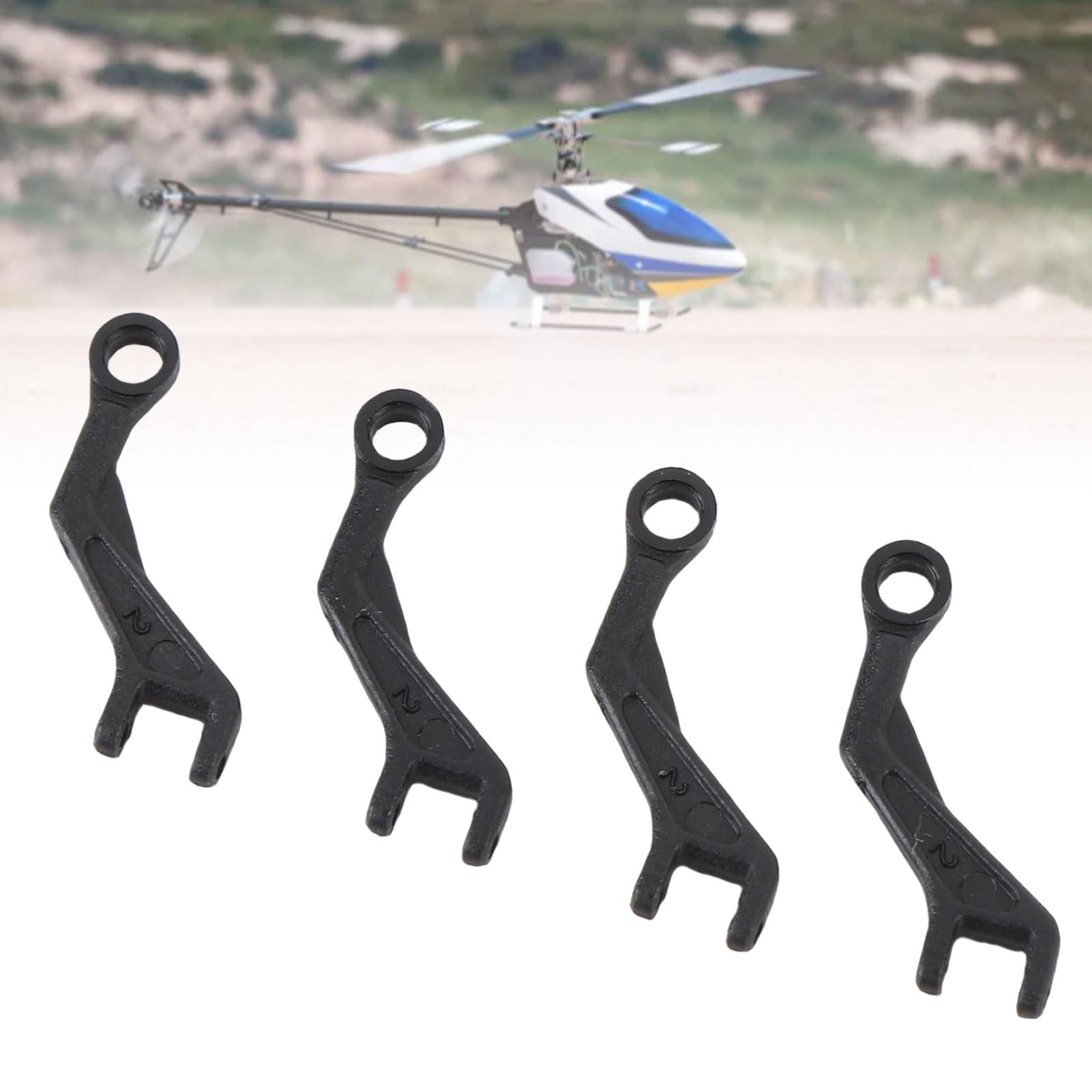Jeu de bielles d'hélicoptère RC, pièces de rechange en plastique, bielles pour K124 K170, 4 pièces