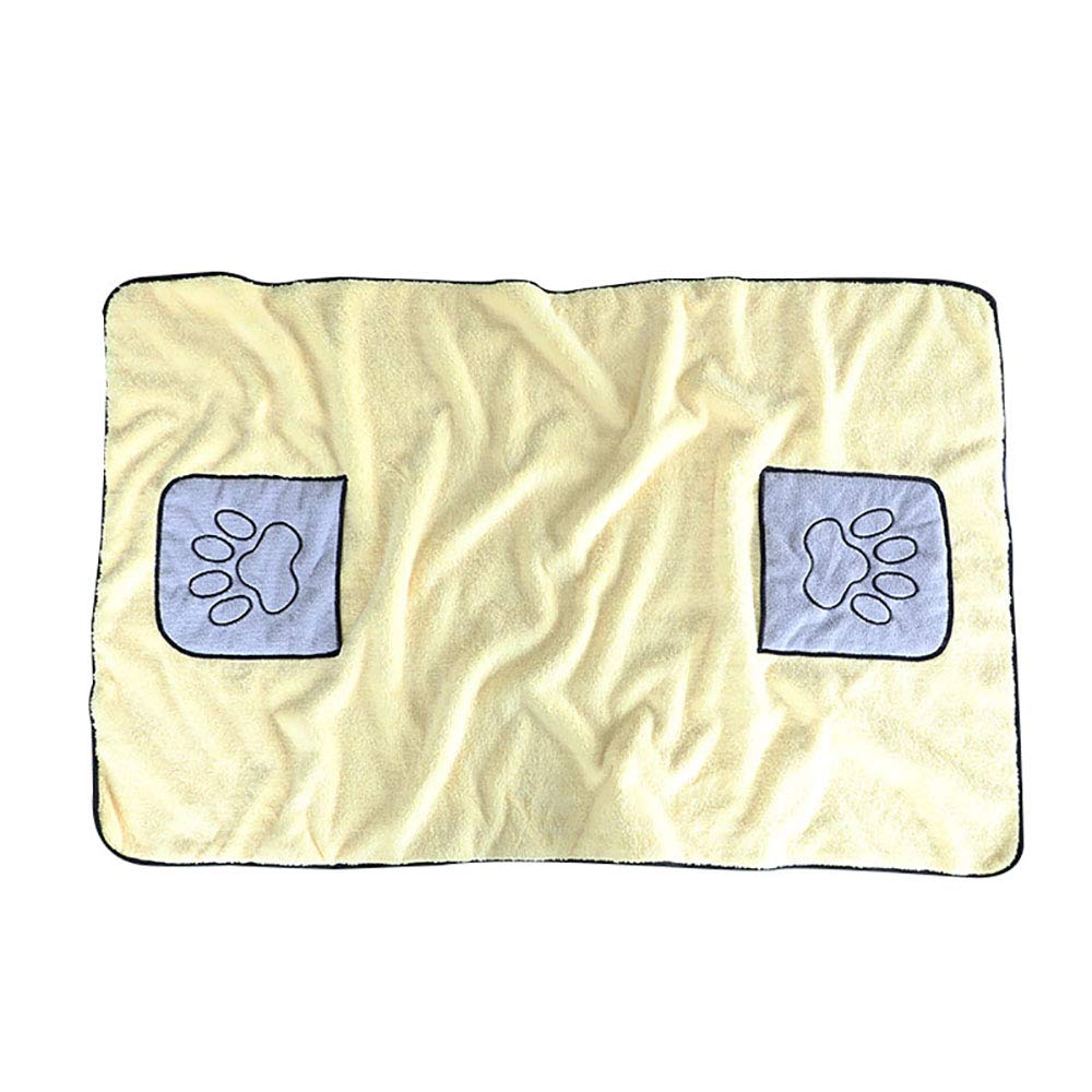 Pet Serviette de Séchage Couverture de Chien en Microfibre Chien Peignoir Chiot Chat Absorbant Rapide Serviette de Bain, Lavable en Machine