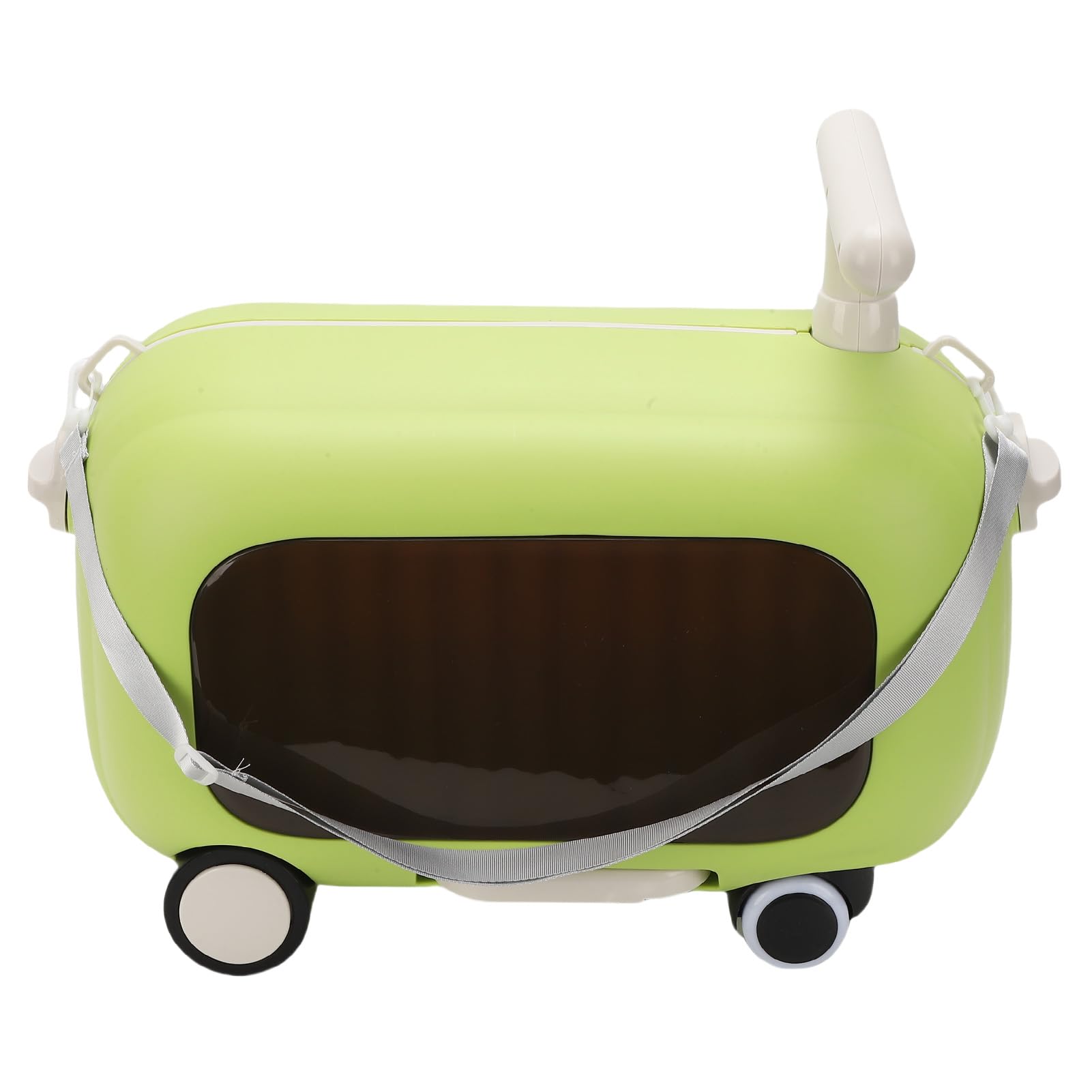 Aufsitzkoffer für Kleinkinder, 2-in-1 Kinderreise-Rollkoffer mit großem Fassungsvermögen und 90-Grad-Klapppedal für Junge Reisende als Handgepäck (Green)
