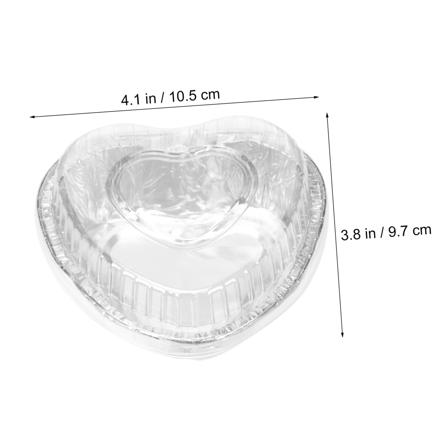 CIYODO 20pcs Disposable Heart-shaped Aluminum Foil Food Boxes for Bbq Wedding Home Outdoor Activities